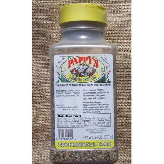 Pappys Seasonings 55009 Lemon Pepper Seasoning - Pack of 12