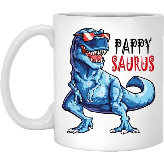 Pappysaurus T Rex Pappy Saurus Dinosaur Dad Daddy Family Matching Coffee Mug - Mug For Pappy On Birthday Or Christmas Coffee Mug 11oz ILHQRN
