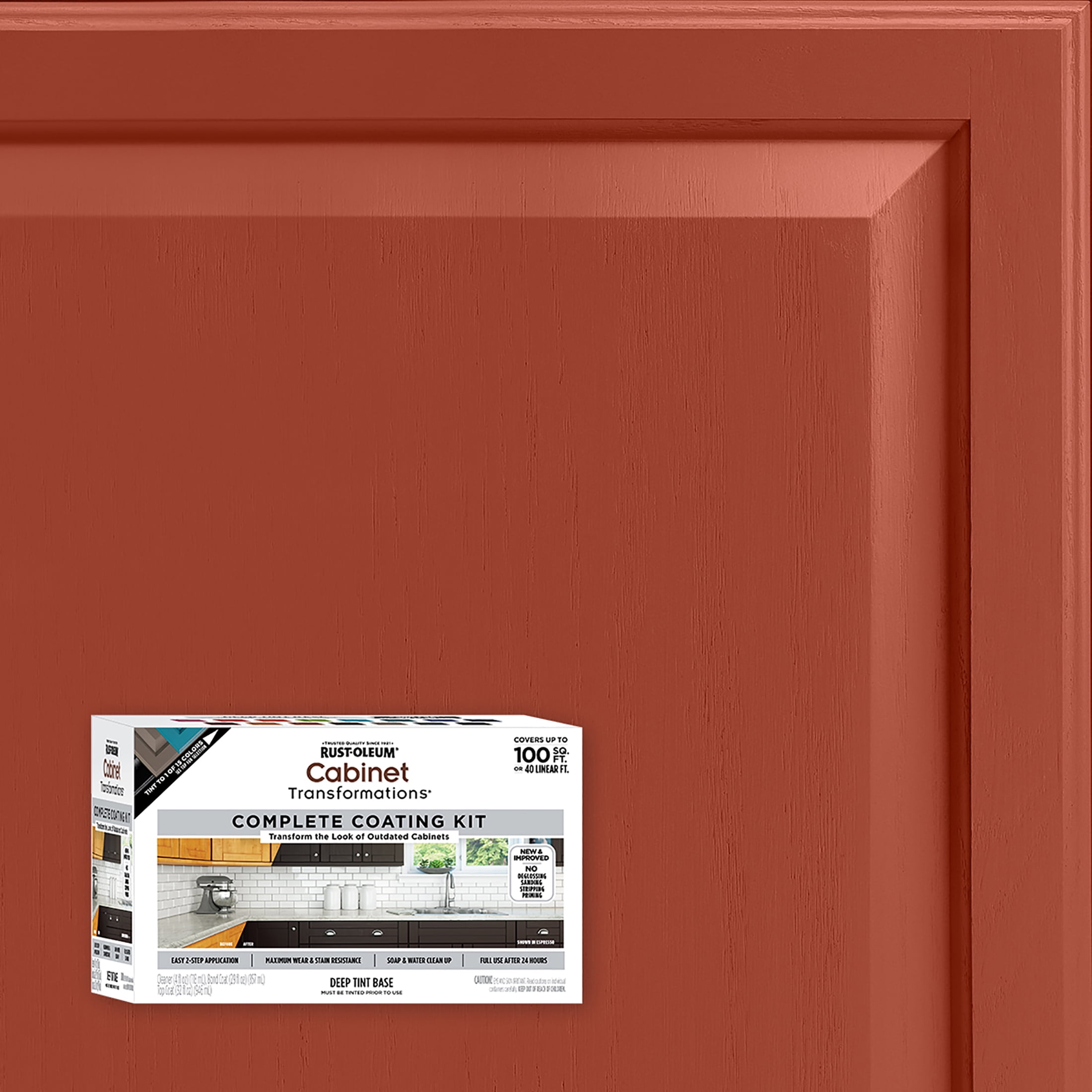 Paprika, Rust-Oleum Cabinet Transformations Satin Coating Kit-38039003T, Quart