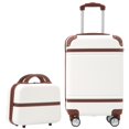 thumbnail image 1 of Paproos 20” Women's 2-Piece Hardside Luggage Set, White, 1 of 8