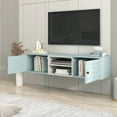 Paproos Floating TV Stand for 65 Inch TV, Wall Mounted TV Console with Large Storage Space, 3