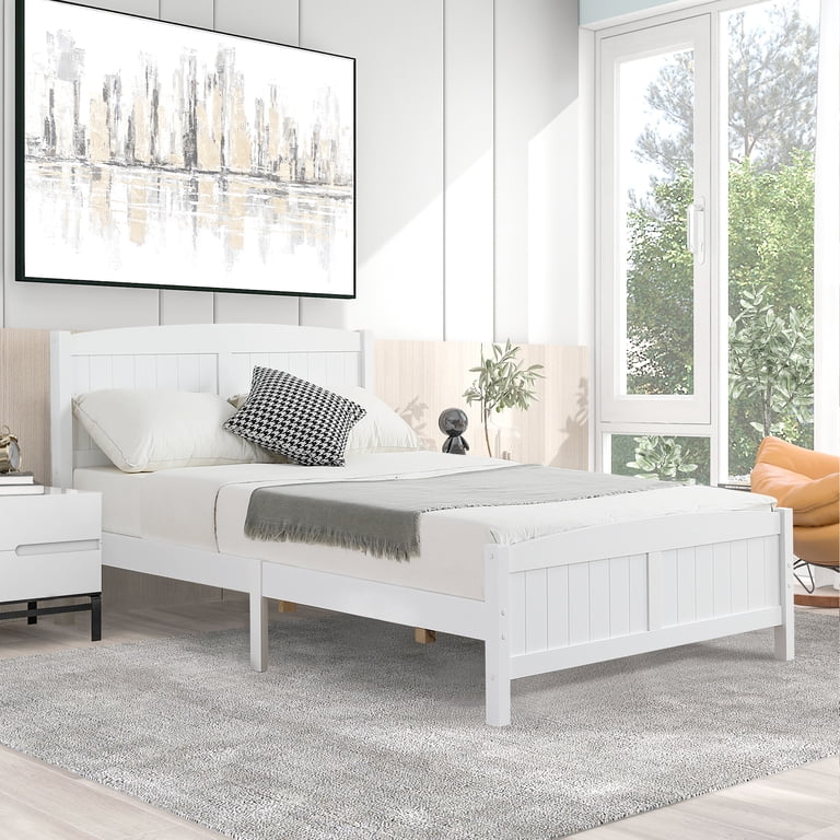 White Headboard And Footboard Beds Gymax 12 Inch Twin Bed Frame Modern