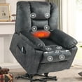 thumbnail image 1 of PAPROOS Recliner Chair, Power Lift Recliner with Massage and Heat, Lift Chair Sofa for Elderly with Side Pockets and Remote for Living Room or Senior Living, Metal Frame, Gray, 1 of 12