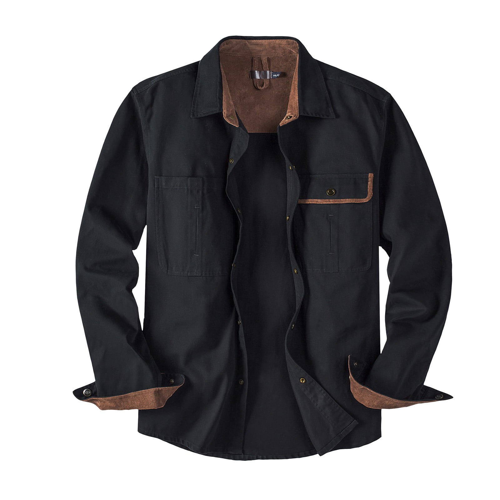 Thread & Supply Wubby Contrast Shirt Jacket In Washed Black