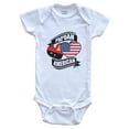 thumbnail image 1 of Papuan American Hearts USA Papua New Guinea Flags Baby Bodysuit, 6-9 Months White, 1 of 4