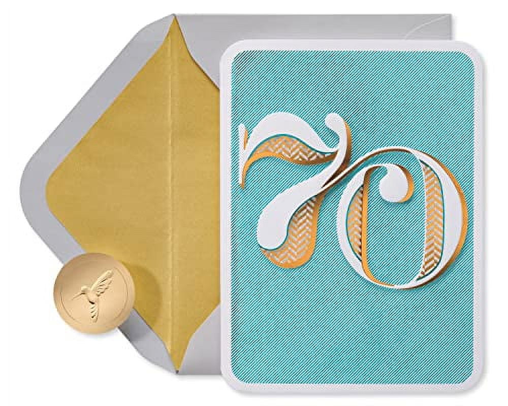 Papyrus 70th Birthday Card Wonderful Milestone