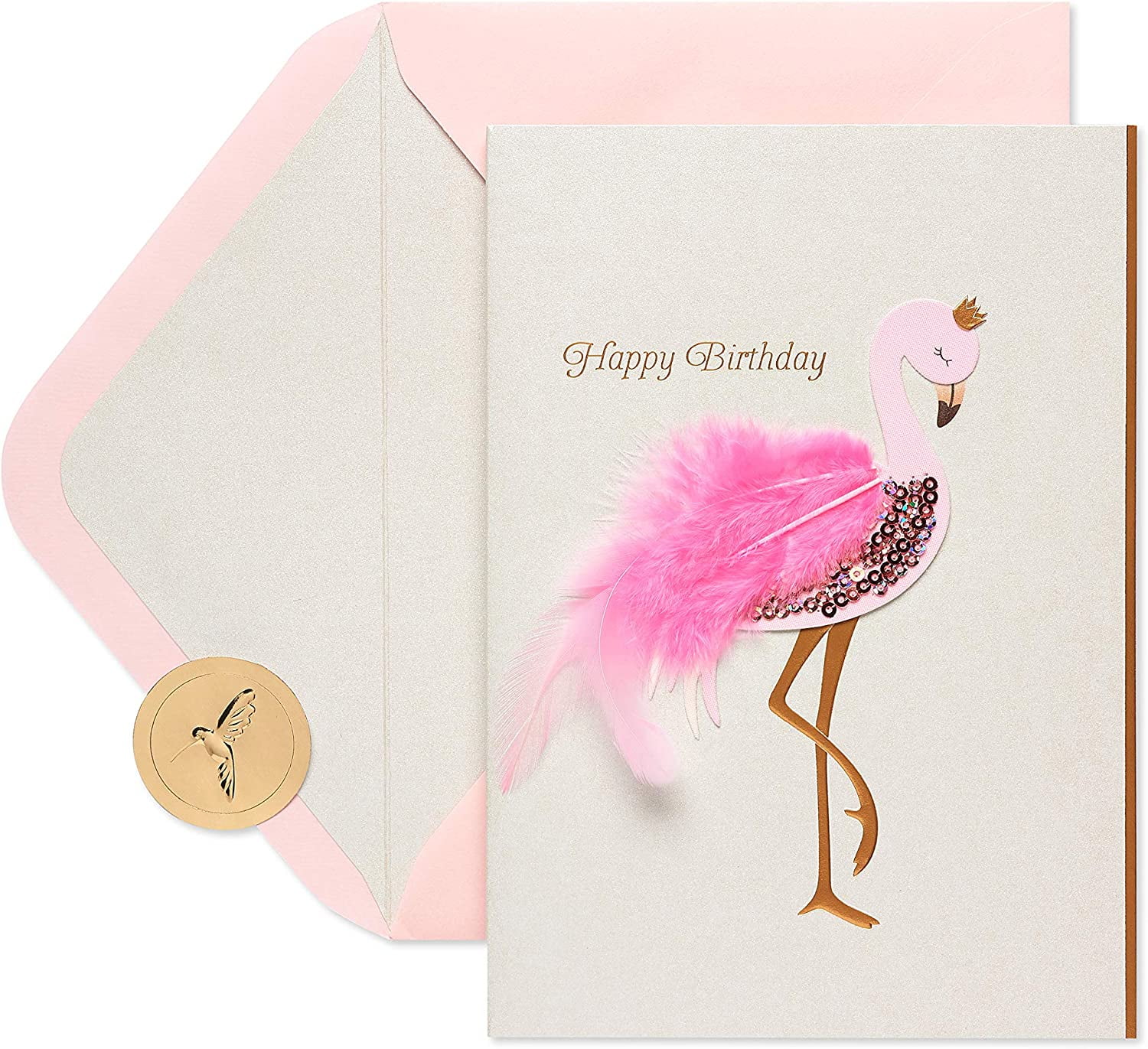 Papyrus Birthday Card (Just For You) Flamingo