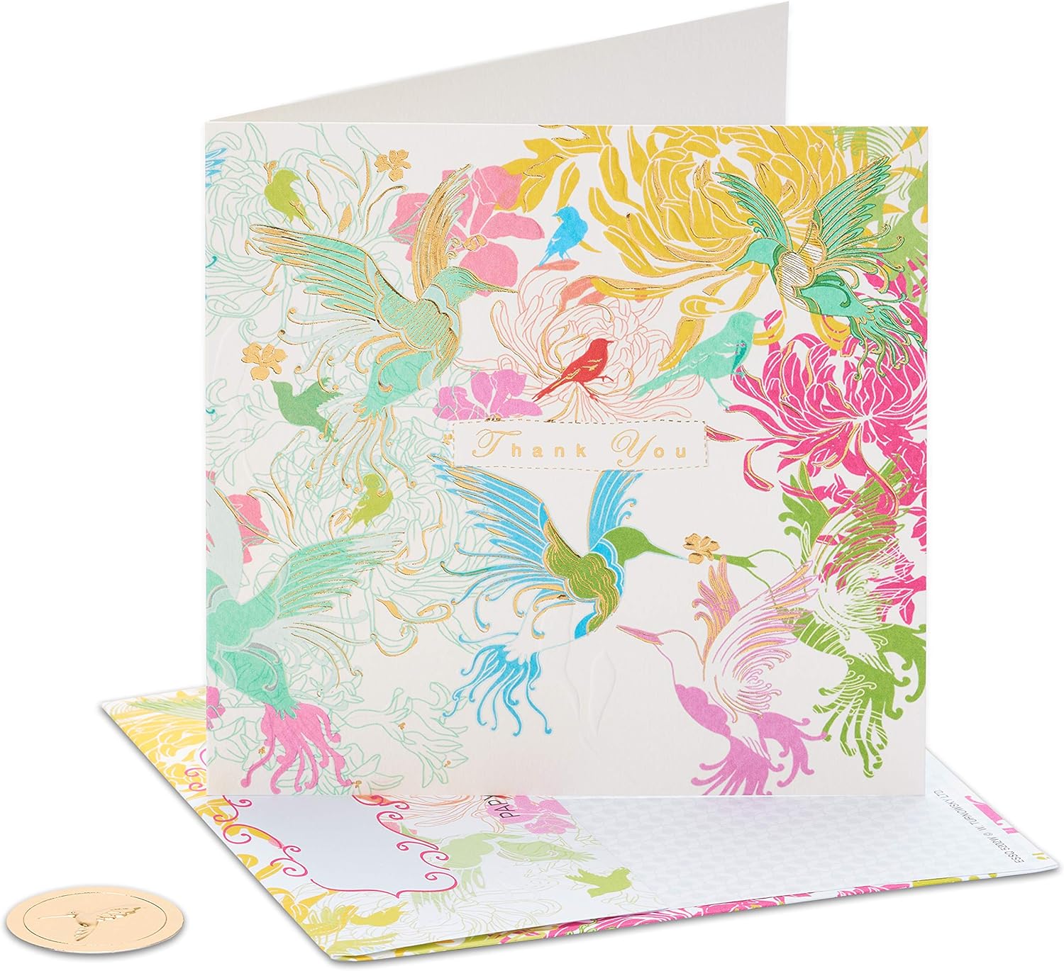 Papyrus Blank Thank You Card (Hummingbirds)