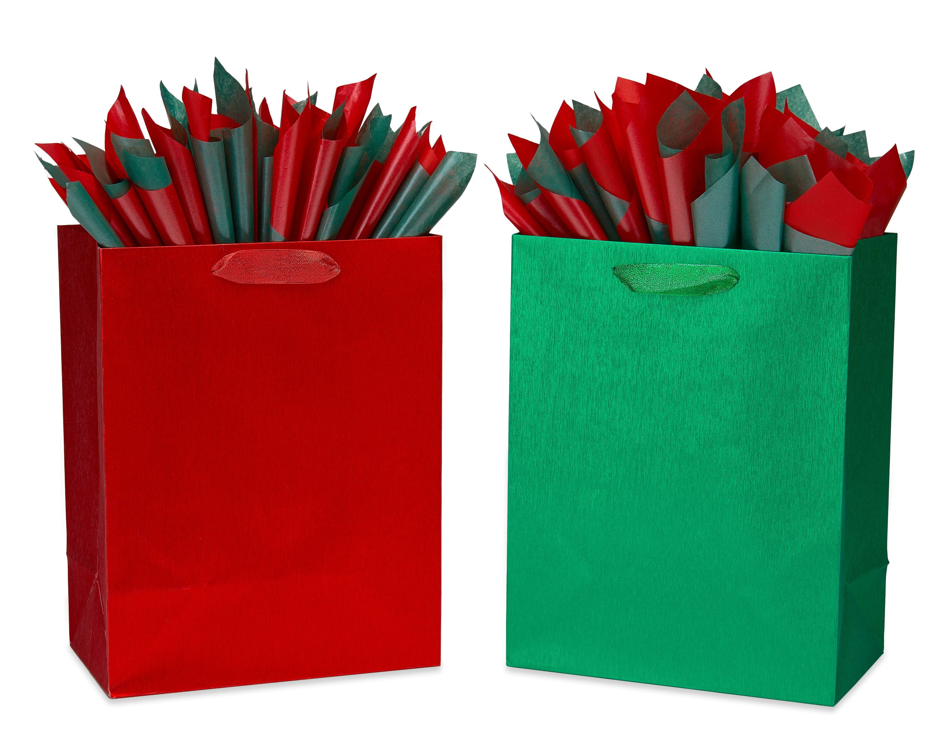 72 PC 4.5x3.2 Mini Red Kraft Paper Gift Bags & Tissue Paper Kit