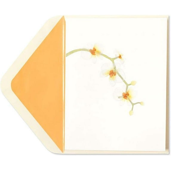 Papyrus Card High Quality Orchid Blank Card, 1 Each, Multicolor