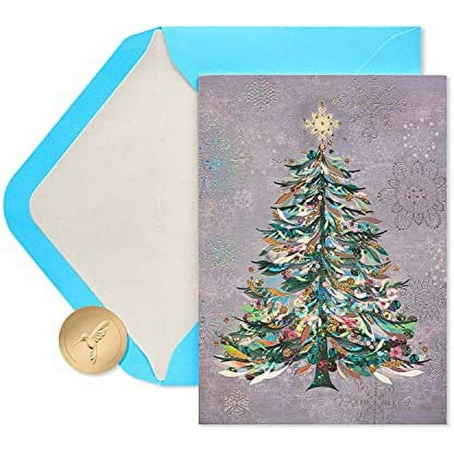 Papyrus Christmas Cards Boxed, Festive Holiday Tree (14Count