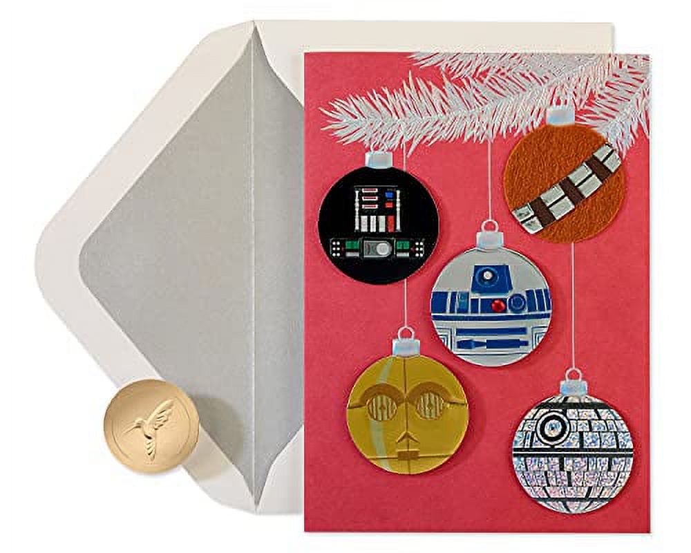 Papyrus Christmas Cards Boxed, GlitterFree Star Wars Holiday Ornaments