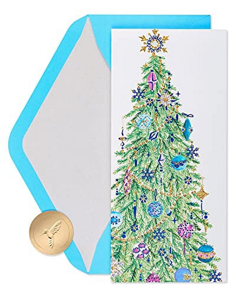 Papyrus Christmas Cards Boxed, Tree with Garland (16Count)