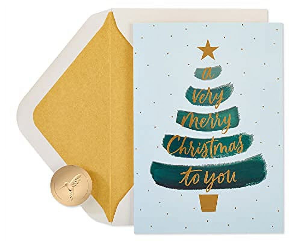 Papyrus Christmas Cards Boxed with Envelopes, Best Wishes, Tree (14