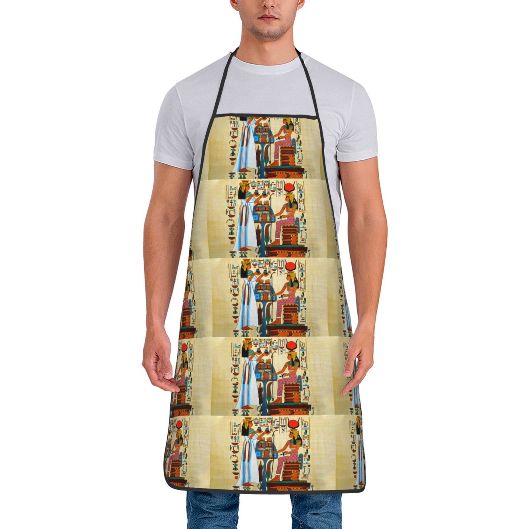 Papyrus Design with Ancient Egyptian Elements Aprons for Women Men