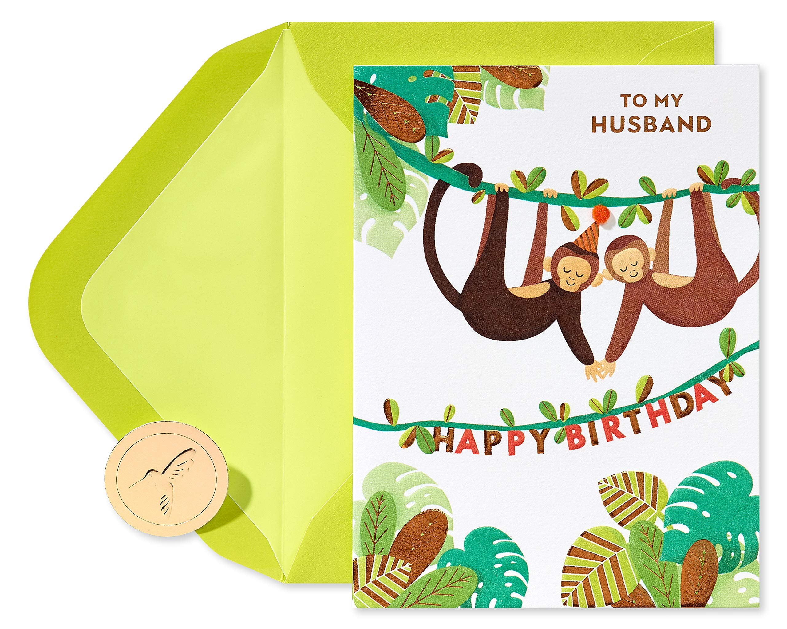 Papyrus Funny Birthday Card for Husband (Monkey Around) - Walmart.com