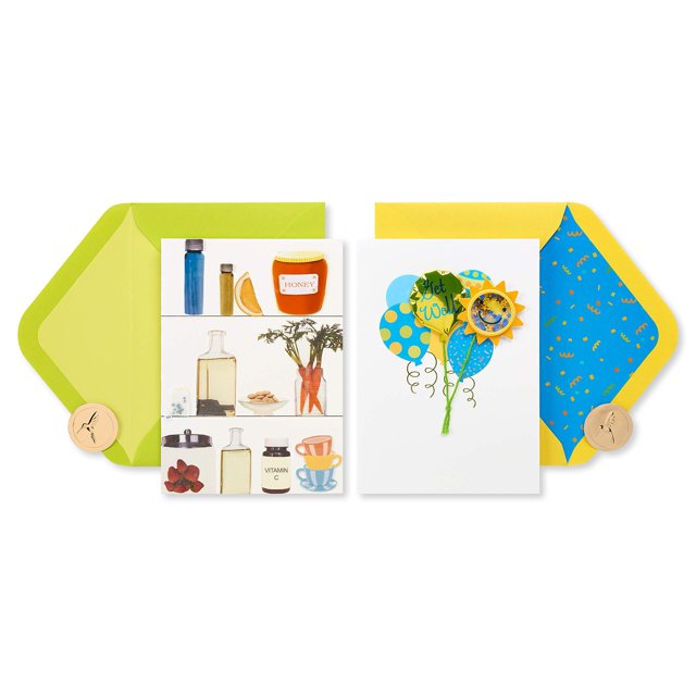 Papyrus Get Well Soon Cards, Remedies and Balloons (2Count)