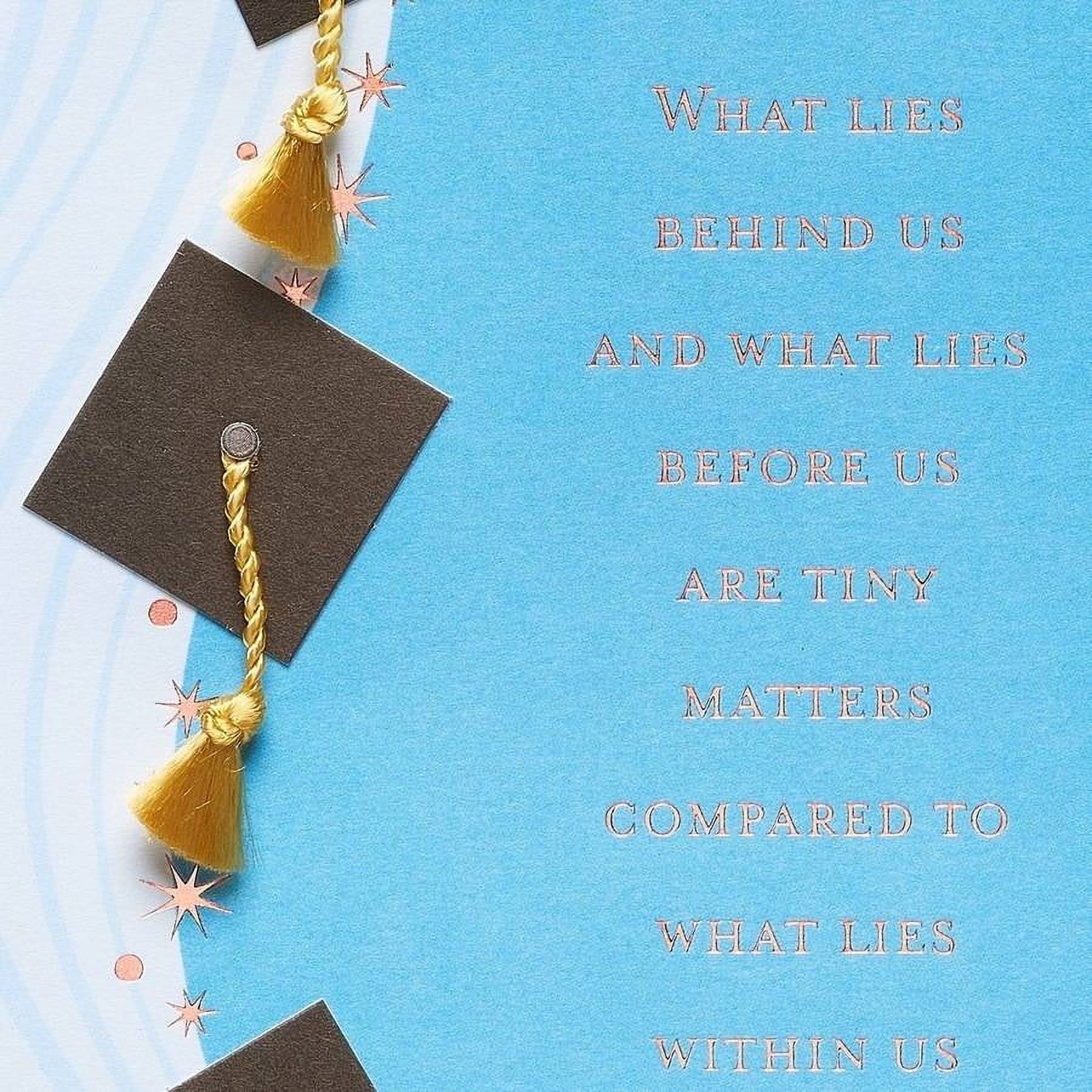 Papyrus Greeting Card, 3.87" x 7.37", Graduation Caps Graduation with Foil