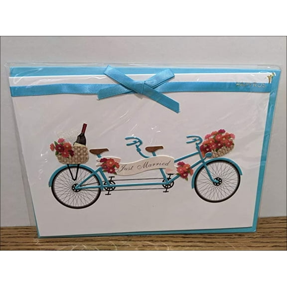 Papyrus Greeting Card 5"X7" 1/Pkg-Tandem Bike Wedding Congratulations