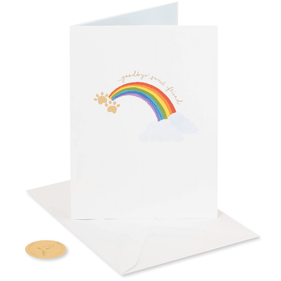 Papyrus Rainbow Paws Sympathy Card