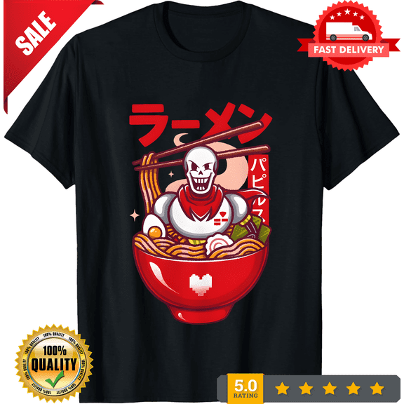 Papyrus Ramen Unisex T-Shirt - Undertale - Deltarune - Sans - Video Game T-shirt, ULTRA LIMITED-TH81300