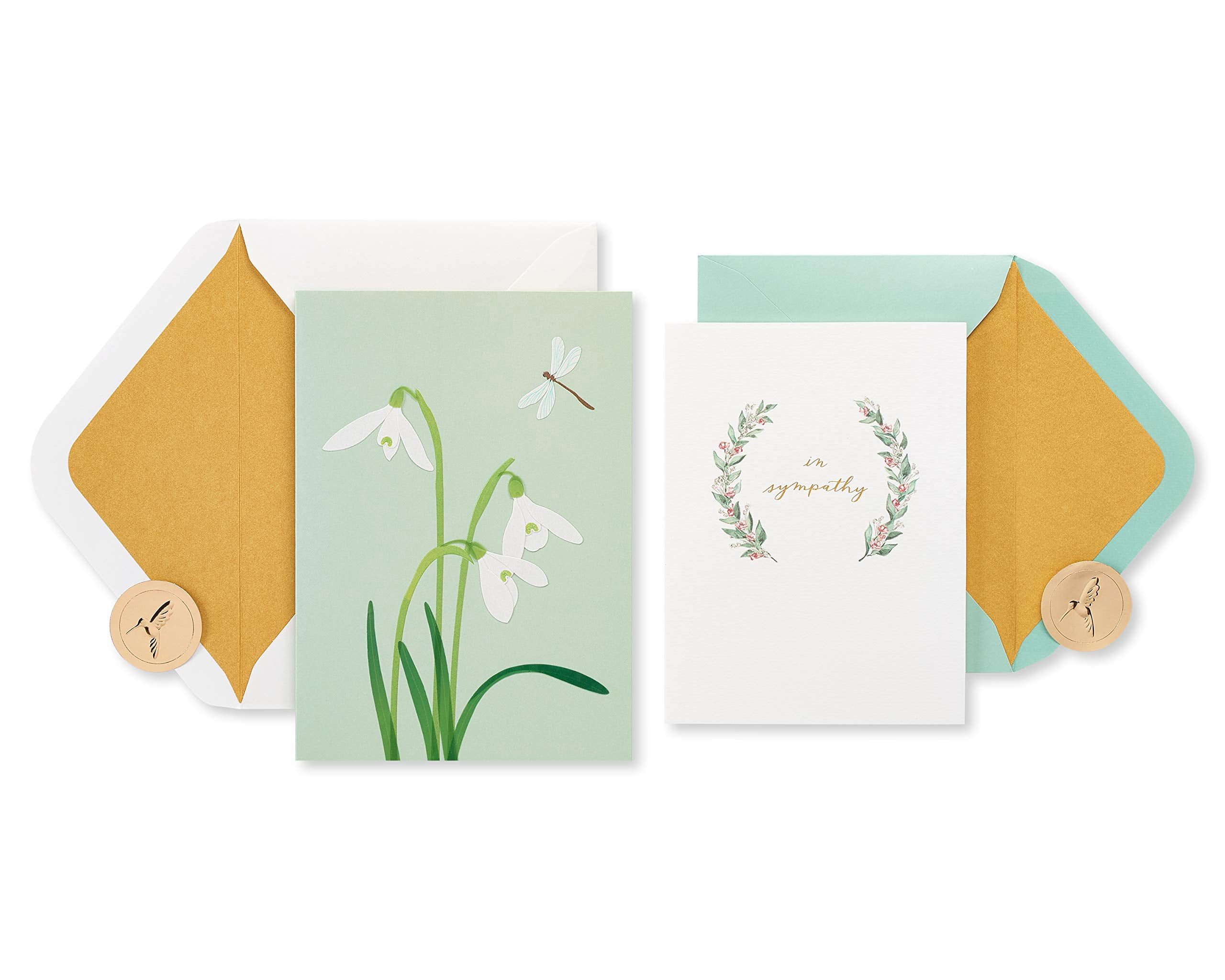 Papyrus Trauerkarte „Peaceful Reminders“ – Handgefertigt Mit Glitzer