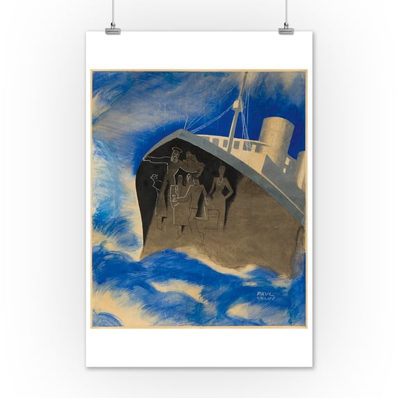 Paquebot Theatre maquette Vintage Poster (artist: Paul Colin) c. 1926 (12x18 Art Print, Wall Decor Travel Poster)