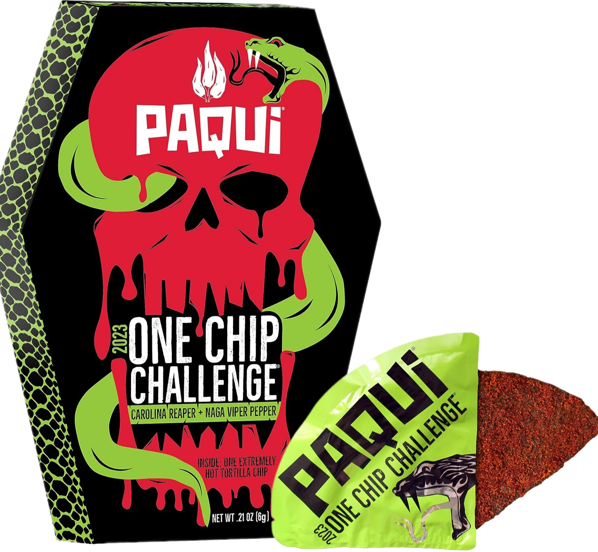 Paqui Chip 2023, Carolina Reaper & Naga Viper Spicy, Spiciest Tortilla