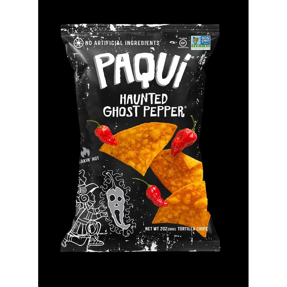 Paqui Haunted Ghost Pepper Tortilla Chips, 2 Ounce 6 per case.