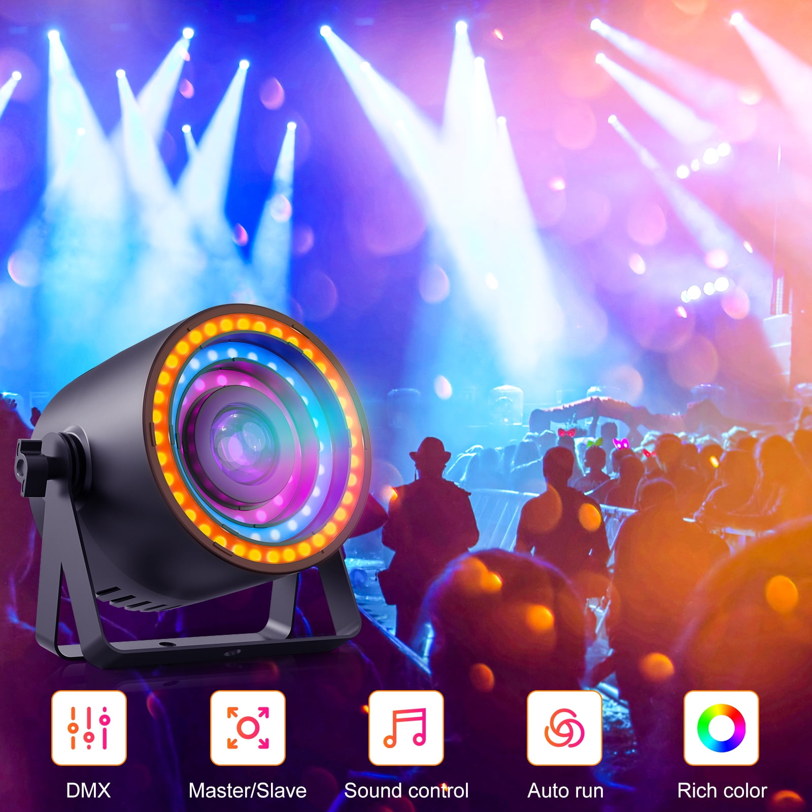 Par Light RGBW 4 in 1 LED Lighting Outdoor Stage Light DJ Light COB Par