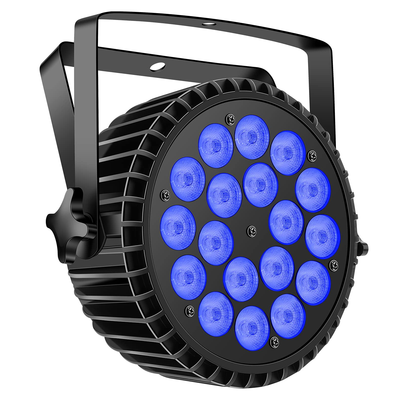 Par Lights LED Stage Lights, 18X12W RGBW Uplights Stage Lighting Effect by DMX and Sound Activated Control Wash Light for Wedding Parties Church Club DJ Live Show