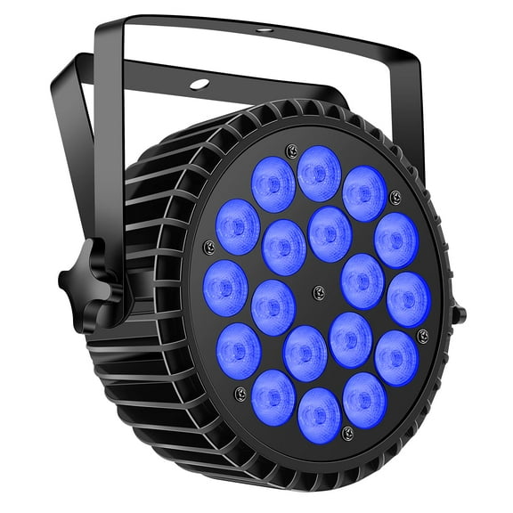 Par Lights LED Stage Lights, 18X12W RGBW Uplights Stage Lighting Effect by DMX and Sound Activated Control Wash Light for Wedding Parties Church Club DJ Live Show