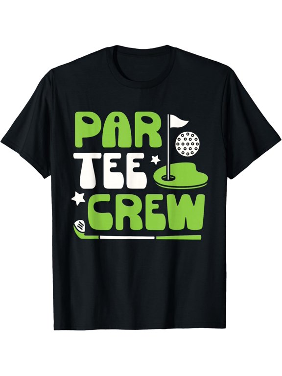 Par Tee Crew Funny Golf Golfer Men Women Golfing Party Tee T-Shirt - Classic Pumpkin spice graphic tee Unisex 100% Cotton Crew Neck T-Shirt Breathable Casual Everyday Wear Affordable Graphic Soft Che