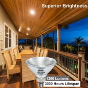 Sinvic PAR38 Flood Light Bulbs - 2 Pack 100W PAR38 Halogen Bulb 120V E26 Base, PAR 38 Bulb Dimmable 2800K Warm White for Indoor and Outdoor, Long Lasting 1800LM Halogen Flood Light