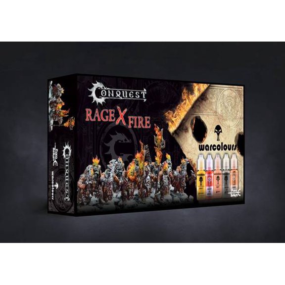 Para Bellum Wargames Conquest: Rage X Warcolours Paint Set- Flame Berzerkers
