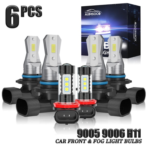 Para Fit Honda Civic 2006-2015 Combo LED faro + luces antiniebla 6x 300% Ms Brillante Reemplazo De Halgeno