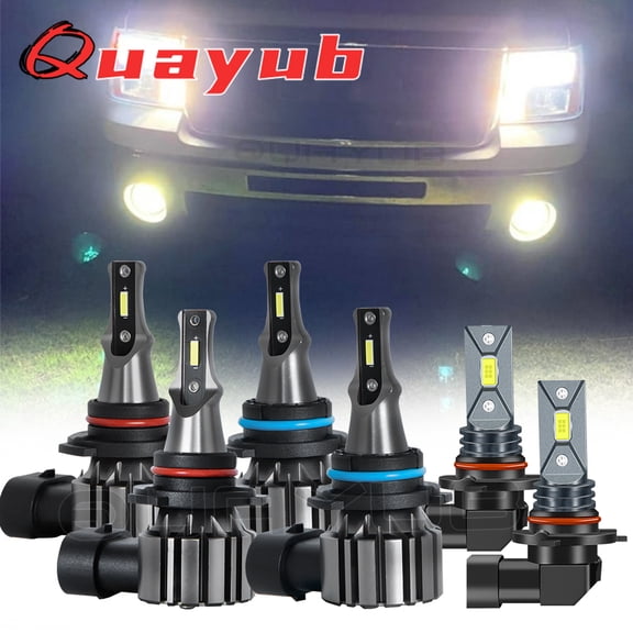 Para For Ford F 150 2015-2017 2018 2019 Quayub Faros LED Hi/Low+Kit de luces antiniebla