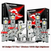Para For Toyota Corolla 2001-2003 2004 Kit combinado de faros LED+luz antiniebla