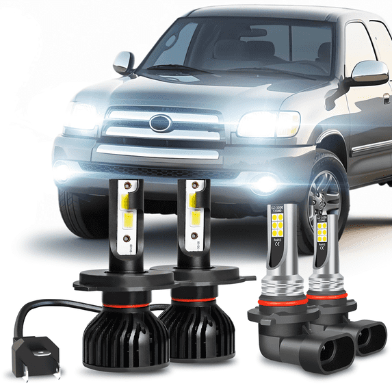 Para For Toyota Tundra 2000-2005 2006 combo LED Headlight +Kit de luz antiniebla