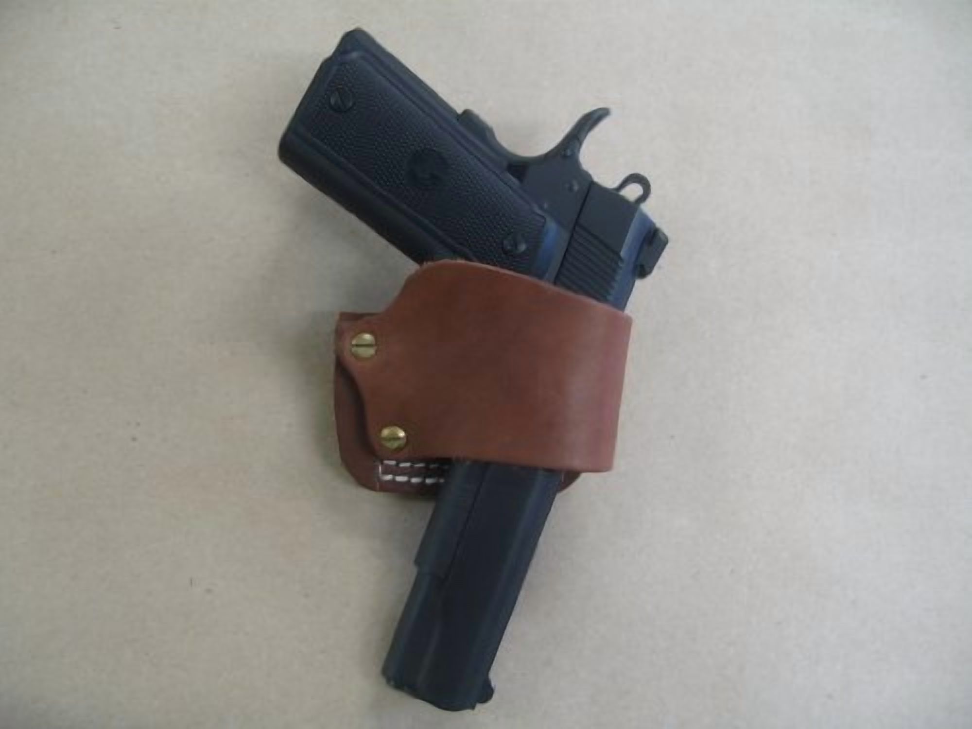 Para Ordnance P12, P13, P14, P16, P18 Leather Belt Slide Holster TAN - USA