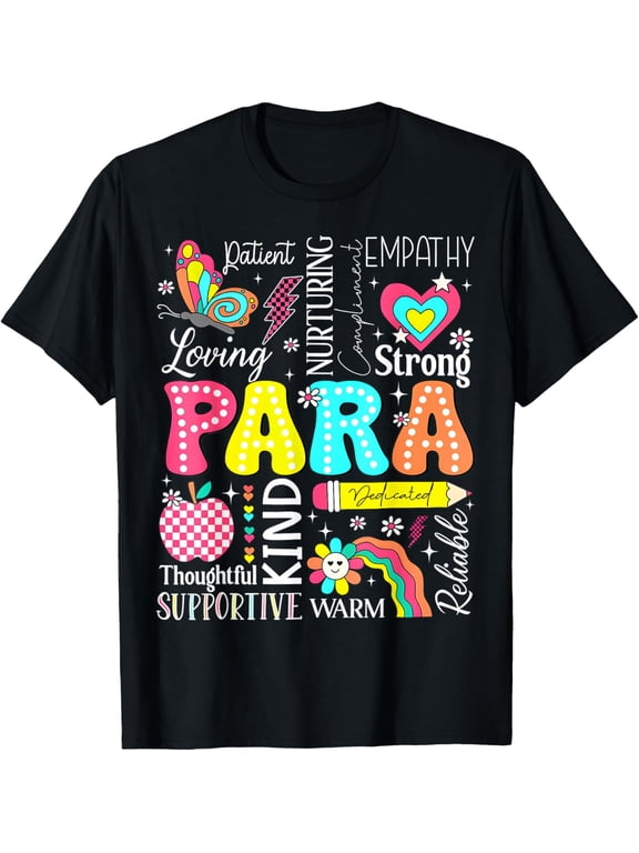Para Paraprofessional Paraeducator First Day Back To School T-Shirt