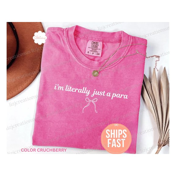Para Shirt I m literally just a Paraprofessional Shirt Teacher Aide Tee Para Squad Shirt T