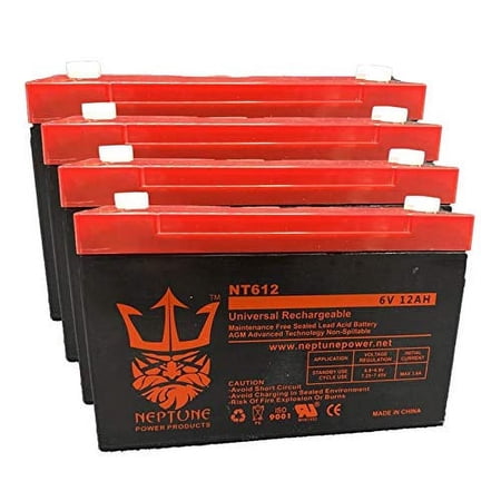 Para System MINUTEMAN A 9002 6V 12Ah SLA Replacement UPS Battery by Neptune - 4 Pack