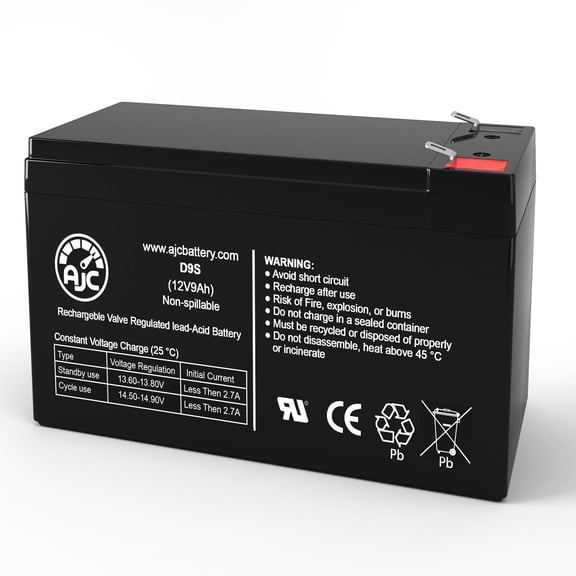 Para Systems Zappy 3 Pro 12V 9Ah Mobility Scooter Battery - This Is an AJC Brand Replacement