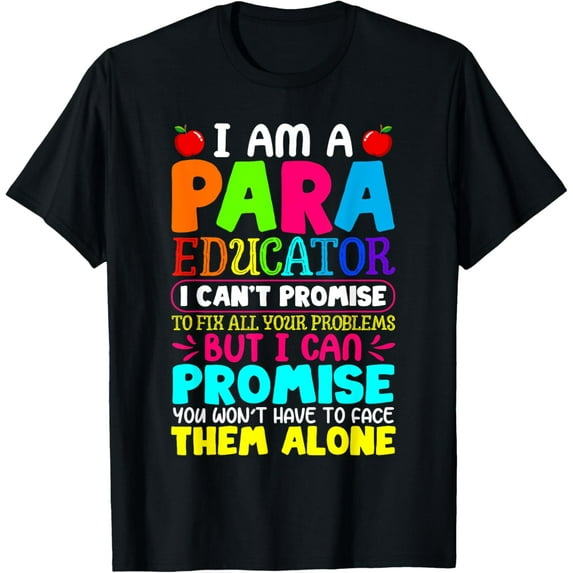Para Teacher Paraprofessional Heart Care Back To School T-Shirt