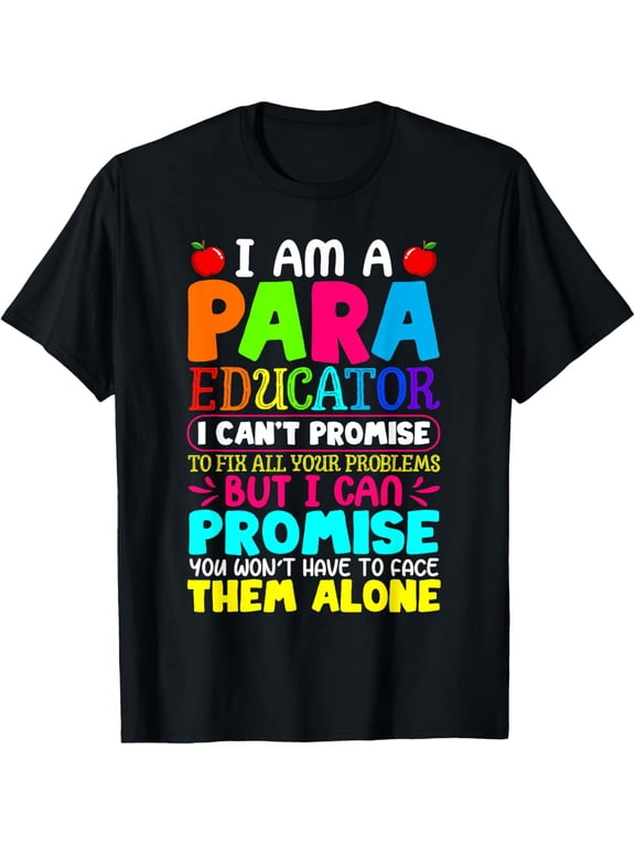 Para Teacher Paraprofessional Heart Care Back To School T-Shirt