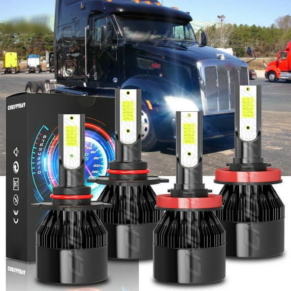 Para for Camiones Peterbilt 579 587 9005 H11 Faros LED Bombillas Altasy Bajas Bulb