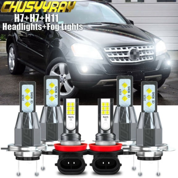 Para for Mini Cooper 2003 - 2005 2006 2007 Bombillas LED Para Faros Antiniebla Bulbs