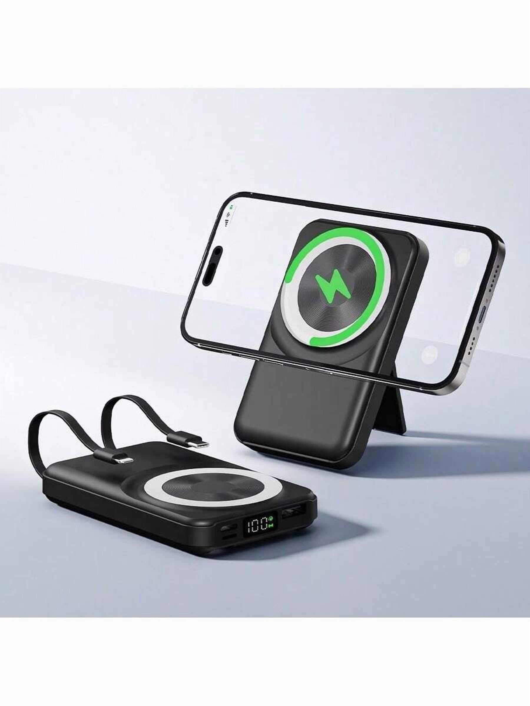 Para paquete de batería Magsafe, banco de energía magnético de 5000 mAh con cable tipo C, entrada de iluminación de carga rápida, cargador portátil inalámbrico para  16/15/14/13/12/todas las series