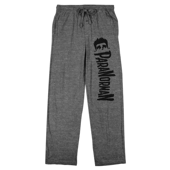 ParaNorman Character Logo Adult Gray Heather Sleep Pajama Pants-XXL